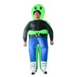 Inflatable Halloween Party Dress Green Alien Pick Me Up Costume Monster Adults Walking Performing Funny Props Suit - 3