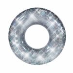 Inflatable Holographic Glitter Swimming Ring In Gold Sequins Swim Circle Raft For Beach Fun Water Party Toy Ins Hot Boia Piscina - 2