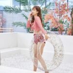 Inflatable Pool Accessory Transparent Floating Ring Sequins Swimming Pvc Water Party For Adults Children - 3