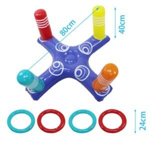 Inflatable Ring Toss Game For Pool Party Outdoor Kids Toy Funny Family Set Swimming Games Summer Fun Toys - 2