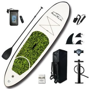 Inflatable Stand Up Paddle Board Sup-board Surfboard Kayak Surf Set 10'x30''x4''with Backpack Leash Pump Waterproof Bag