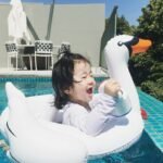 Inflatable Swimming Pool Float Summer Lake Lounge Kids Giant Rideable White Swan Design Toys Raft - 3