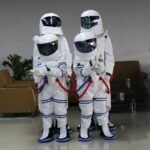 Inflatable Toys Space Suits Adults Children Astronaut Costume Silver White Halloween Costumes Clothes & Backpack Shoes - 2