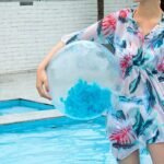 Inflatable Transparent Feather Beach Ball Pvc Water Playing Toys