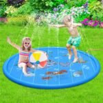 Inflatable Water Spray Pad Children's Outdoor Play Toy Sprinkler Unicorn Coco Rainbow Cloud Arch - 2