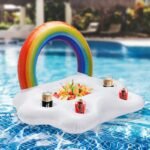 Inflatable Plate Rainbow Cloud Food Tray Drink Floats Pool Party Ice Bar Water Float Coke Beer Cup Holder - 3