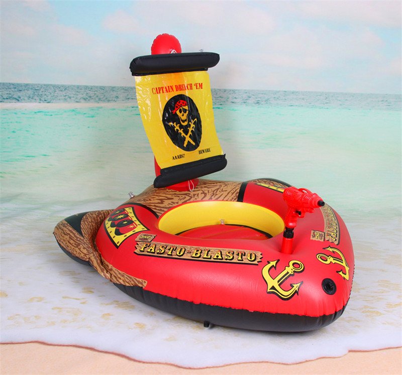 Pirate Ship Inflatable Pool Float With Water Adult Swimming Circle Childrens Party Toy Air Mattress Rubber Ring - 6 Pirate Ship Inflatable Pool Float With Water Adult Swimming Circle Childrens Party Toy Air Mattress Rubber Ring - 6