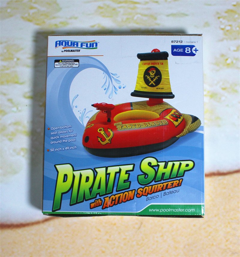 Pirate Ship Inflatable Pool Float With Water Adult Swimming Circle Childrens Party Toy Air Mattress Rubber Ring - 12 Pirate Ship Inflatable Pool Float With Water Adult Swimming Circle Childrens Party Toy Air Mattress Rubber Ring - 12