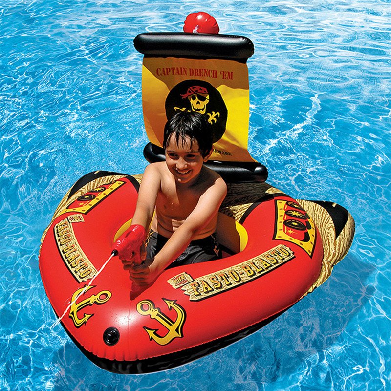 Pirate Ship Inflatable Pool Float With Water Adult Swimming Circle Childrens Party Toy Air Mattress Rubber Ring - 2 Pirate Ship Inflatable Pool Float With Water Adult Swimming Circle Childrens Party Toy Air Mattress Rubber Ring - 2