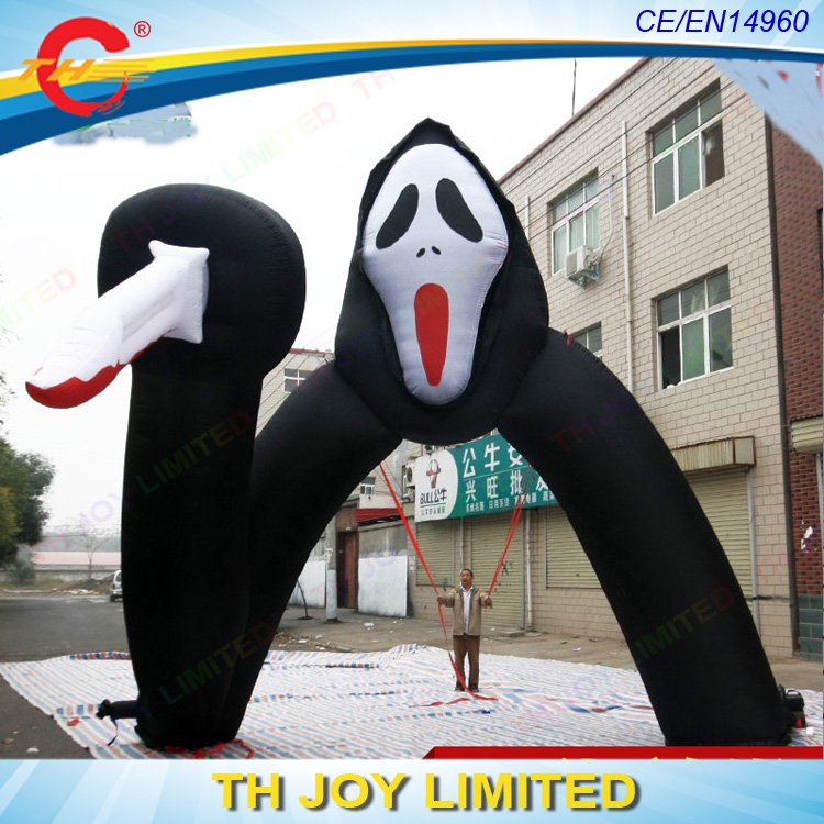 Huge Inflatable Halloween Ghost Arch Outdoor Decoration Giant Spooky Archway For Holiday Celebrations - 1 Huge Inflatable Halloween Ghost Arch Outdoor Decoration Giant Spooky Archway For Holiday Celebrations - 1
