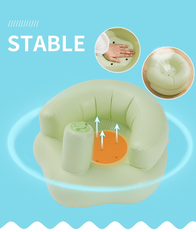Portable Inflatable Pvc Baby Chair Kids Bath Sofa Learning Stool Training Seat Childrens Dining Furniture - 8