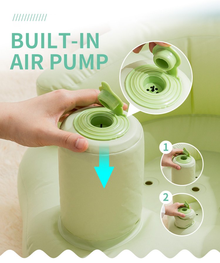 Portable Inflatable Pvc Baby Chair Kids Bath Sofa Learning Stool Training Seat Childrens Dining Furniture - 9