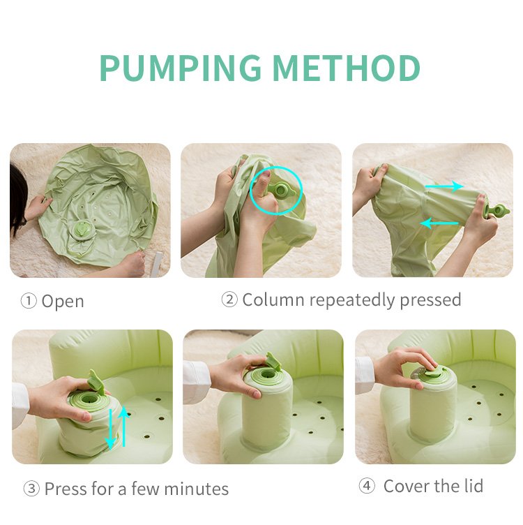 Portable Inflatable Pvc Baby Chair Kids Bath Sofa Learning Stool Training Seat Childrens Dining Furniture - 10