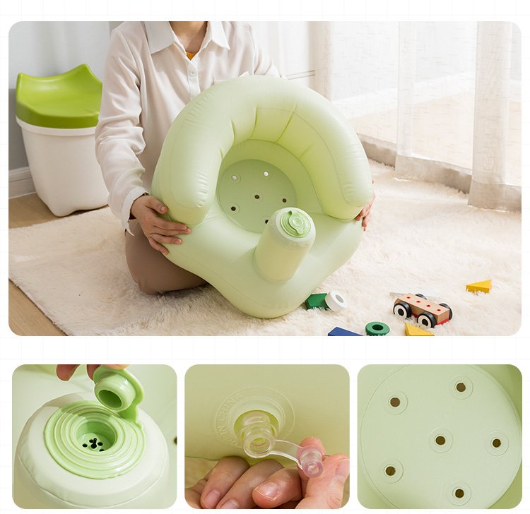 Portable Inflatable Pvc Baby Chair Kids Bath Sofa Learning Stool Training Seat Childrens Dining Furniture - 14