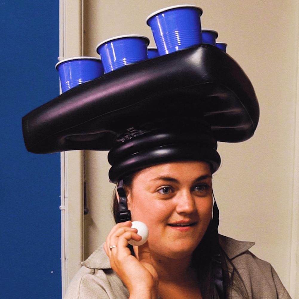 Fun Inflatable Beer Pong Hat Game Giant Floating Pool Toy For Beach Swimming Pool Parties Ideal For Kids - 7