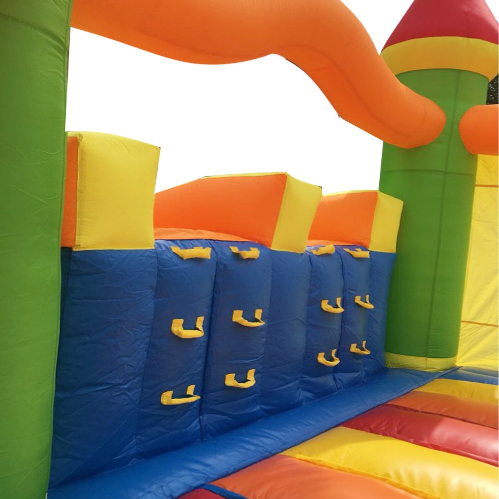 Inflatable Bouncy Castle Combo Dual Slide Obstacle Course Trampoline 65x45x38m Kids Outdoor Entertainment Games - 4