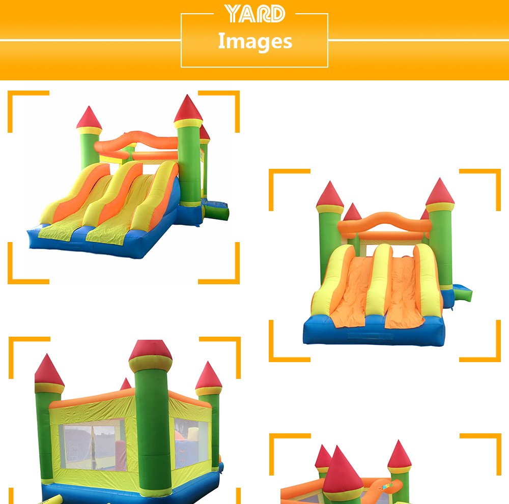 Inflatable Bouncy Castle Combo Dual Slide Obstacle Course Trampoline 65x45x38m Kids Outdoor Entertainment Games - 7