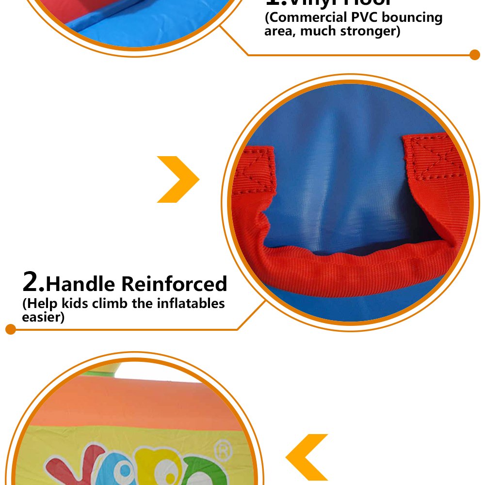 Inflatable Bouncy Castle Combo Dual Slide Obstacle Course Trampoline 65x45x38m Kids Outdoor Entertainment Games - 9