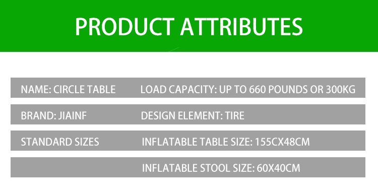 Outdoor Inflatable Camping Table With Air Sofa Folding Round Childrens Multiplayer Furniture Includes Pump Tools - 4