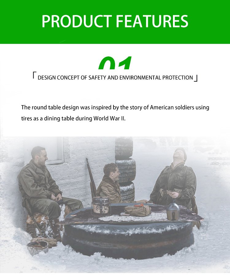 Outdoor Inflatable Camping Table With Air Sofa Folding Round Childrens Multiplayer Furniture Includes Pump Tools - 6