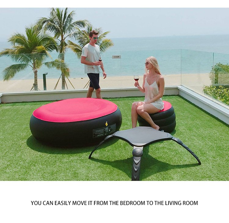 Outdoor Inflatable Camping Table With Air Sofa Folding Round Childrens Multiplayer Furniture Includes Pump Tools - 15