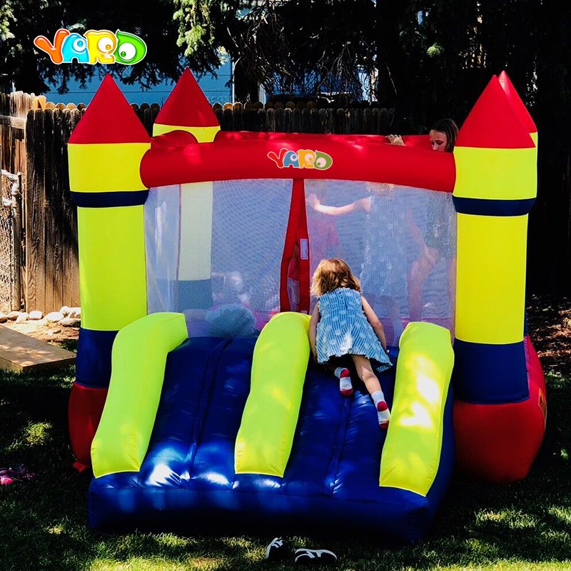 Deluxe Inflatable Bouncy Castle With Dual Slides 37x26x21m Jumping Games Pvc Oxford Cloth Trampoline Bounce House With Balls And Blower - 8