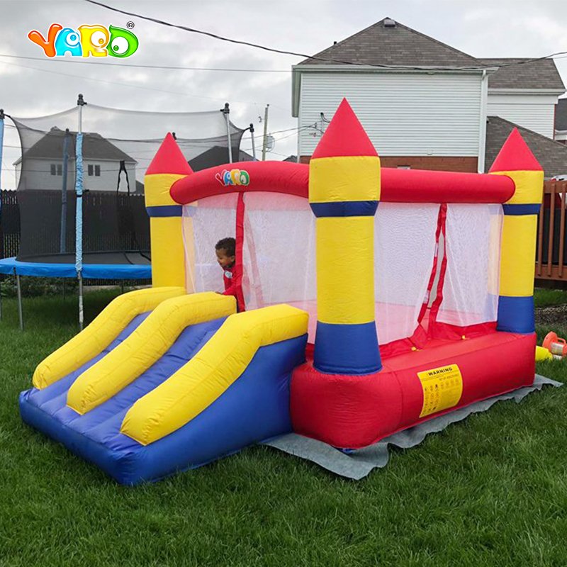 Deluxe Inflatable Bouncy Castle With Dual Slides 37x26x21m Jumping Games Pvc Oxford Cloth Trampoline Bounce House With Balls And Blower - 16