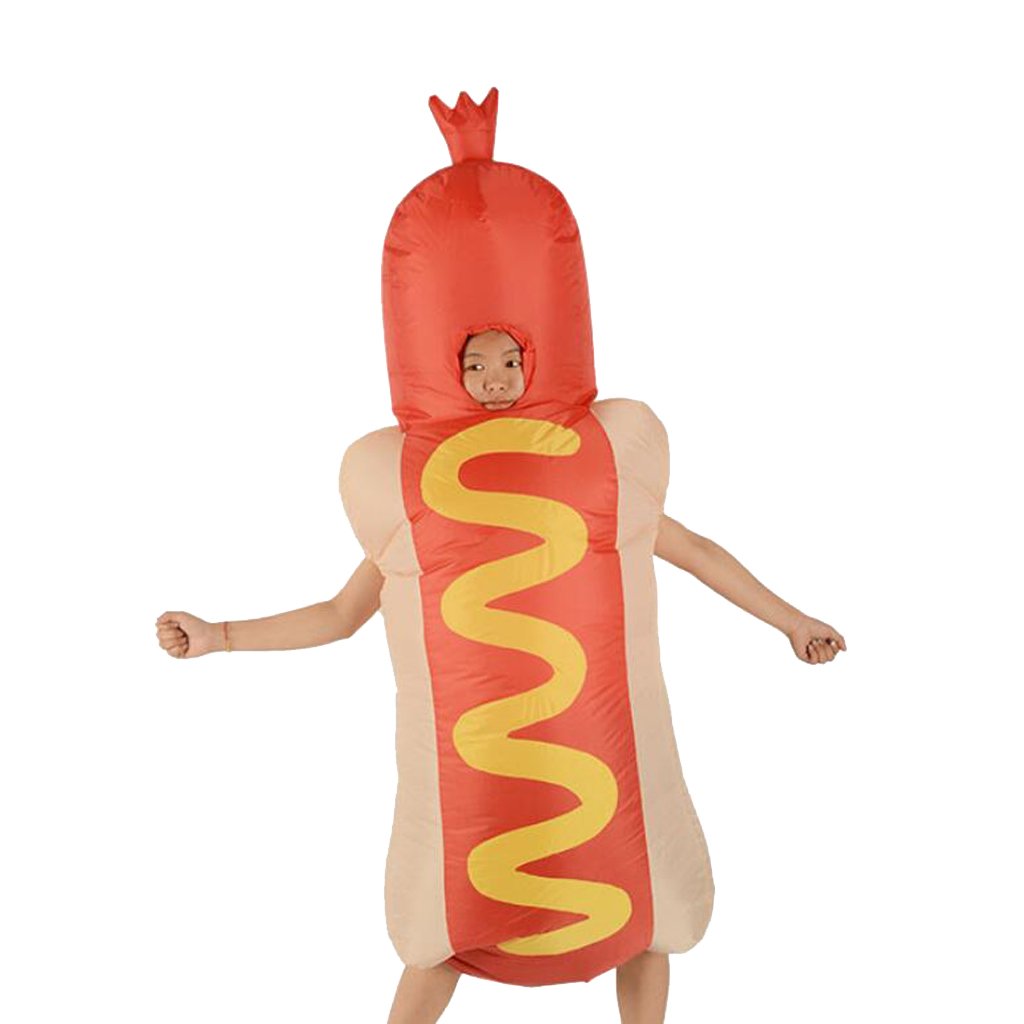 Deluxe Inflatable Hot Dog Costume Perfect For Christmas Birthday Cosplay Fancy Dress Party Events - 1
