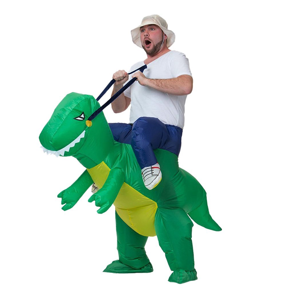 Deluxe Adult Kids Inflatable Dinosaur Costume Blowup Cosplay Outfit For Halloween Christmas Parties - 1 Deluxe Adult Kids Inflatable Dinosaur Costume Blowup Cosplay Outfit For Halloween Christmas Parties - 1