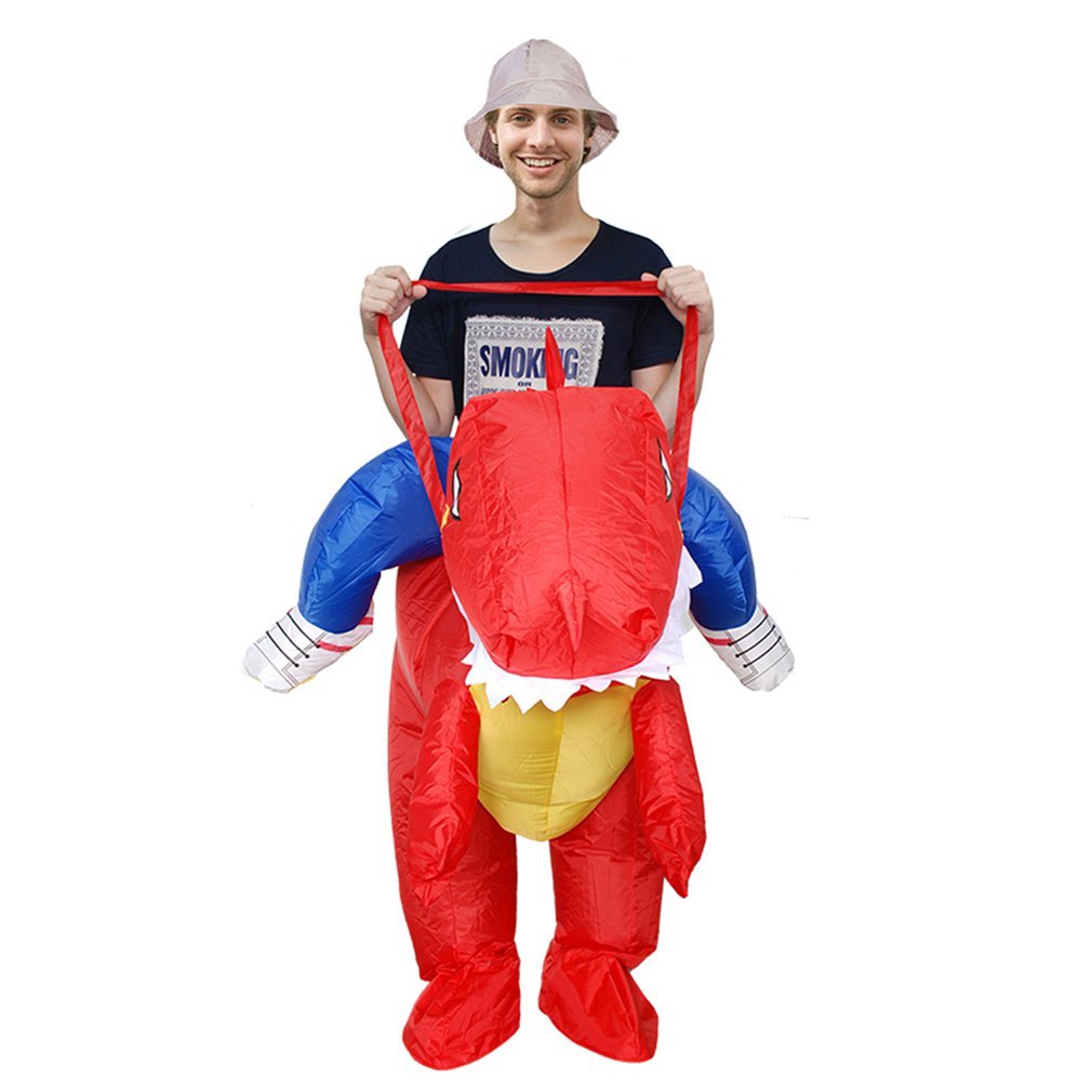 Deluxe Adult Kids Inflatable Dinosaur Costume Blowup Cosplay Outfit For Halloween Christmas Parties - 2 Deluxe Adult Kids Inflatable Dinosaur Costume Blowup Cosplay Outfit For Halloween Christmas Parties - 2