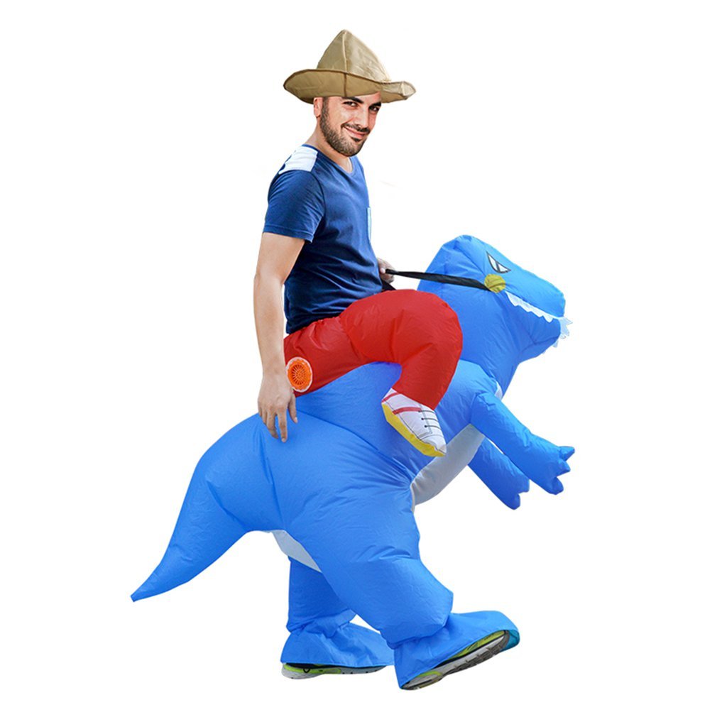 Deluxe Adult Kids Inflatable Dinosaur Costume Blowup Cosplay Outfit For Halloween Christmas Parties - 3 Deluxe Adult Kids Inflatable Dinosaur Costume Blowup Cosplay Outfit For Halloween Christmas Parties - 3