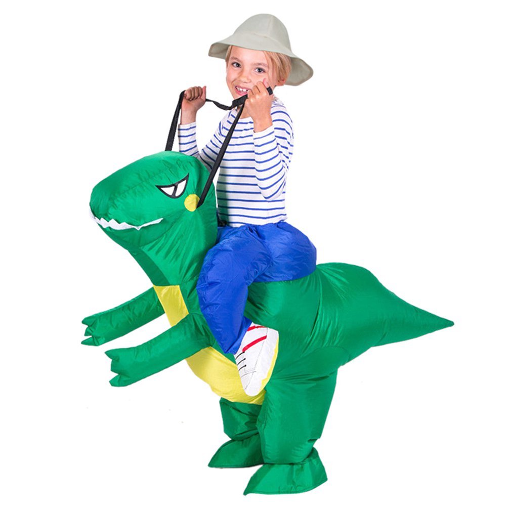 Deluxe Adult Kids Inflatable Dinosaur Costume Blowup Cosplay Outfit For Halloween Christmas Parties - 4 Deluxe Adult Kids Inflatable Dinosaur Costume Blowup Cosplay Outfit For Halloween Christmas Parties - 4