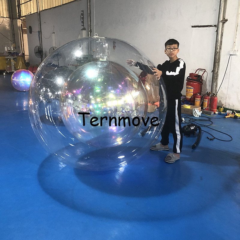 Double Layer Inflatable Mirror Ball Decoration For Christmas Weddings Disco Bar Parties Reflective Year Ornament Balloon - 5 Double Layer Inflatable Mirror Ball Decoration For Christmas Weddings Disco Bar Parties Reflective Year Ornament Balloon - 5