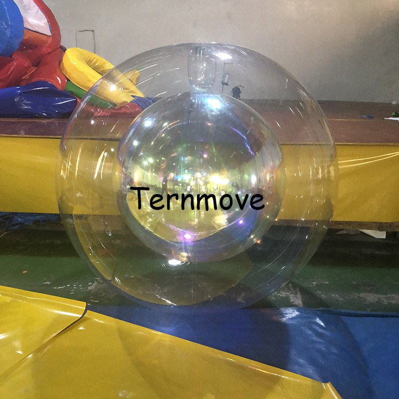 Double Layer Inflatable Mirror Ball Decoration For Christmas Weddings Disco Bar Parties Reflective Year Ornament Balloon - 10 Double Layer Inflatable Mirror Ball Decoration For Christmas Weddings Disco Bar Parties Reflective Year Ornament Balloon - 10