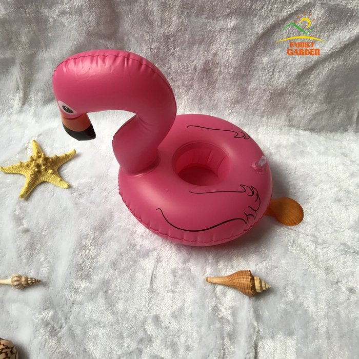 Inflatable Pool Float Drink Holders Swan Donut Duck Football Flamingo Heart Cloud Mushroom Designs - 8