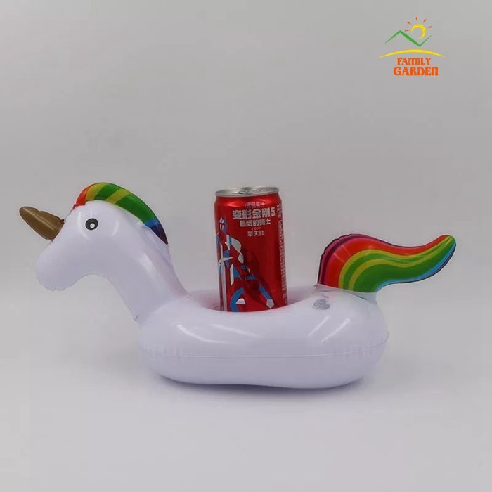 Inflatable Pool Float Drink Holders Swan Donut Duck Football Flamingo Heart Cloud Mushroom Designs - 13