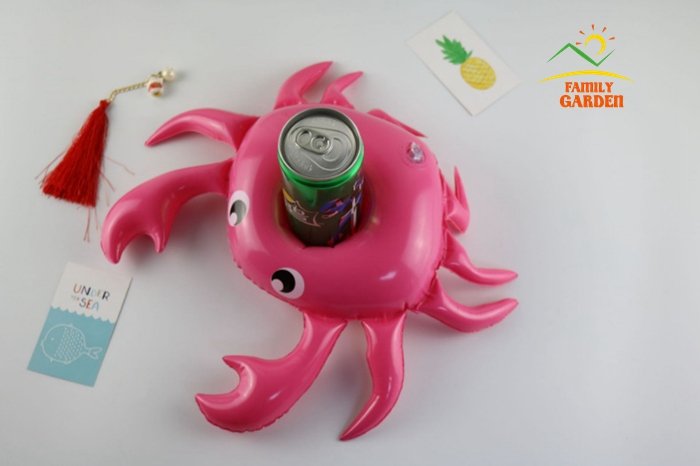 Inflatable Pool Float Drink Holders Swan Donut Duck Football Flamingo Heart Cloud Mushroom Designs - 23