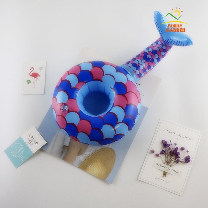 Inflatable Pool Float Drink Holders Swan Donut Duck Football Flamingo Heart Cloud Mushroom Designs - 24