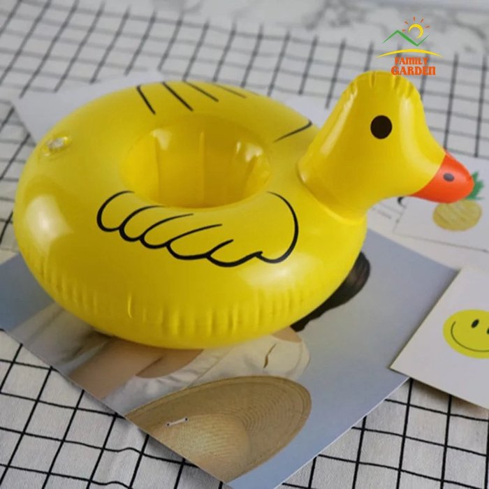 Inflatable Pool Float Drink Holders Swan Donut Duck Football Flamingo Heart Cloud Mushroom Designs - 28