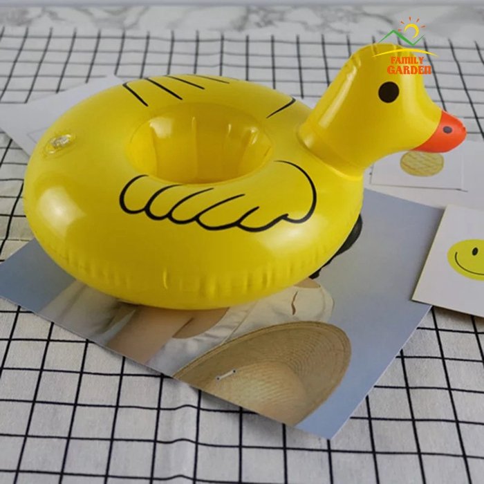 Inflatable Pool Float Drink Holders Swan Donut Duck Football Flamingo Heart Cloud Mushroom Designs - 29