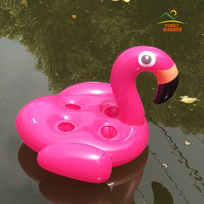 Inflatable Pool Float Drink Holders Swan Donut Duck Football Flamingo Heart Cloud Mushroom Designs - 35