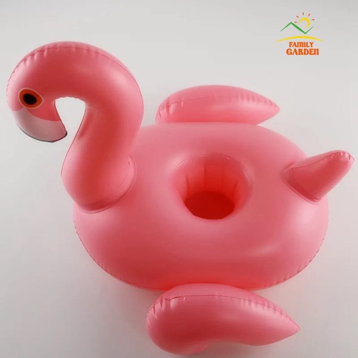 Inflatable Pool Float Drink Holders Swan Donut Duck Football Flamingo Heart Cloud Mushroom Designs - 40