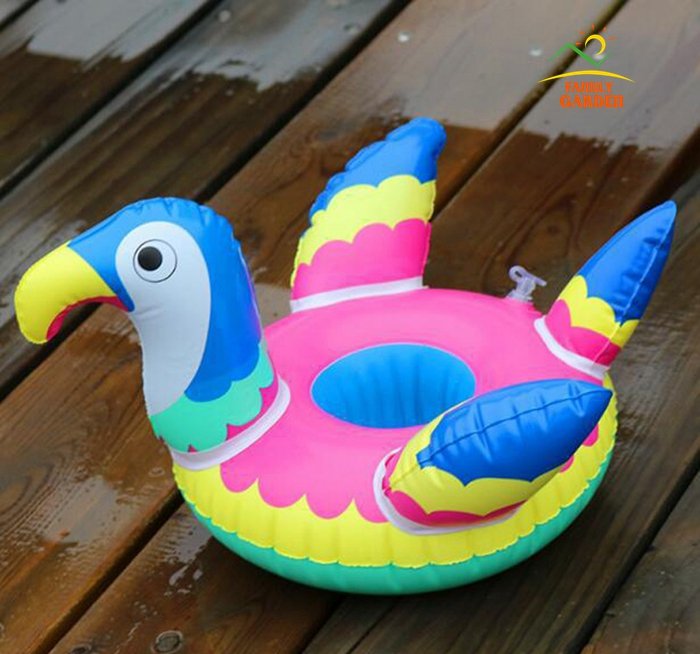 Inflatable Pool Float Drink Holders Swan Donut Duck Football Flamingo Heart Cloud Mushroom Designs - 46