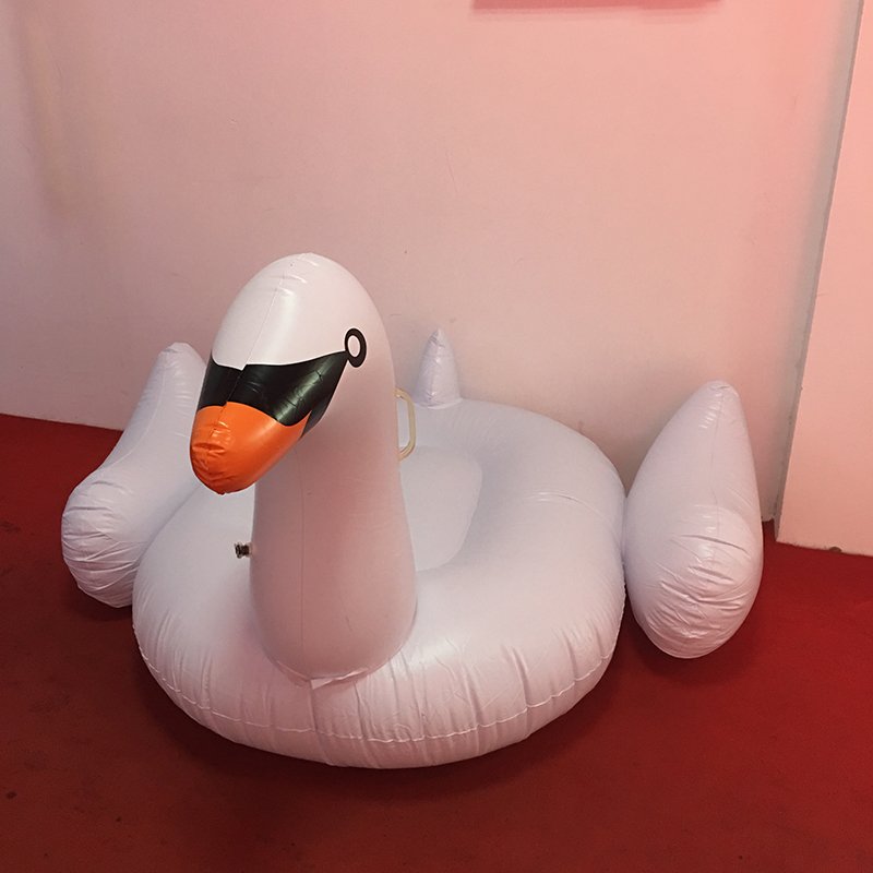 Summer Fun Giant Inflatable Flamingo White Swan Pool Float Lounge Raft Toy Rideon Lifebuoy - 3