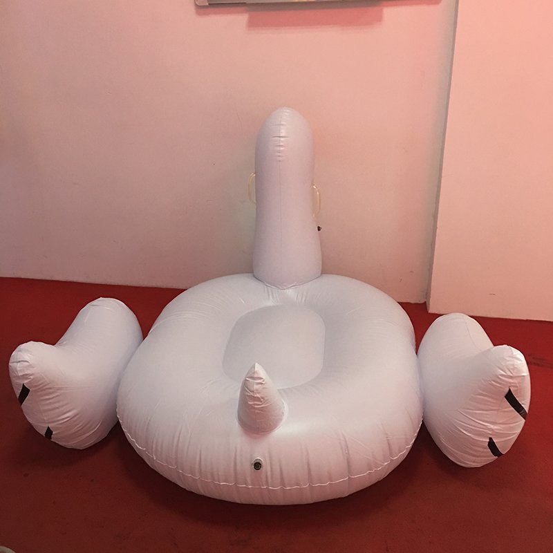 Summer Fun Giant Inflatable Flamingo White Swan Pool Float Lounge Raft Toy Rideon Lifebuoy - 5