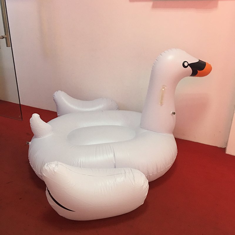 Summer Fun Giant Inflatable Flamingo White Swan Pool Float Lounge Raft Toy Rideon Lifebuoy - 6
