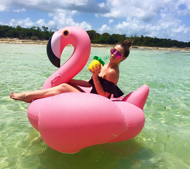 Summer Fun Giant Inflatable Flamingo White Swan Pool Float Lounge Raft Toy Rideon Lifebuoy - 17