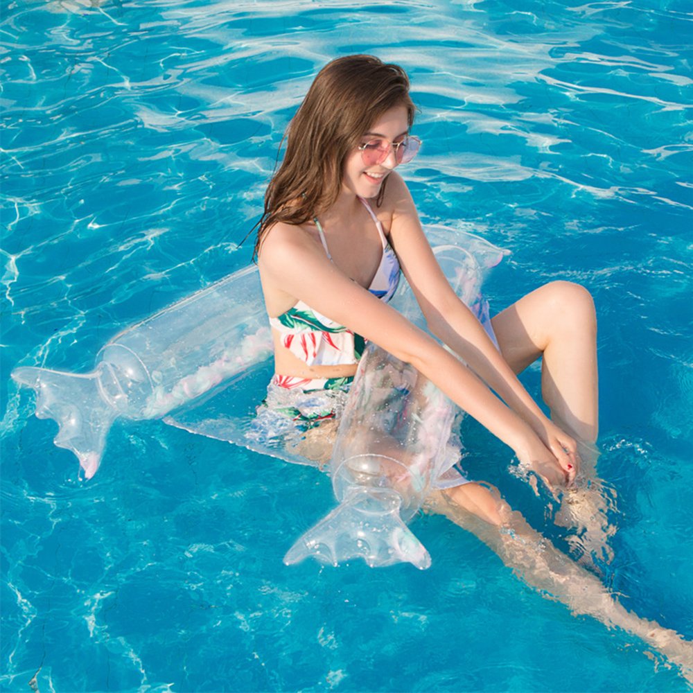 Deluxe Inflatable Floating Water Bed Adult Swim Pool Float Relaxation Lounger Summer Beach Party Toy Durable Swimming Ring - 5