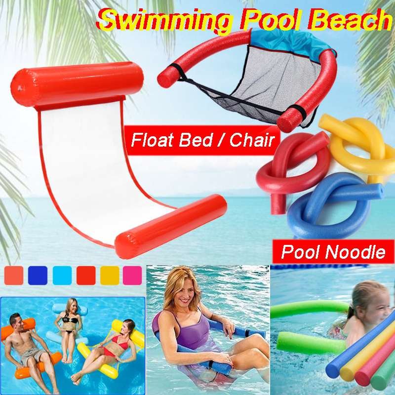 Kids Inflatable Swimming Pool Float Chair Relaxing Foam Noodle Sling Mesh Seat Mat For Pool Parties - 1