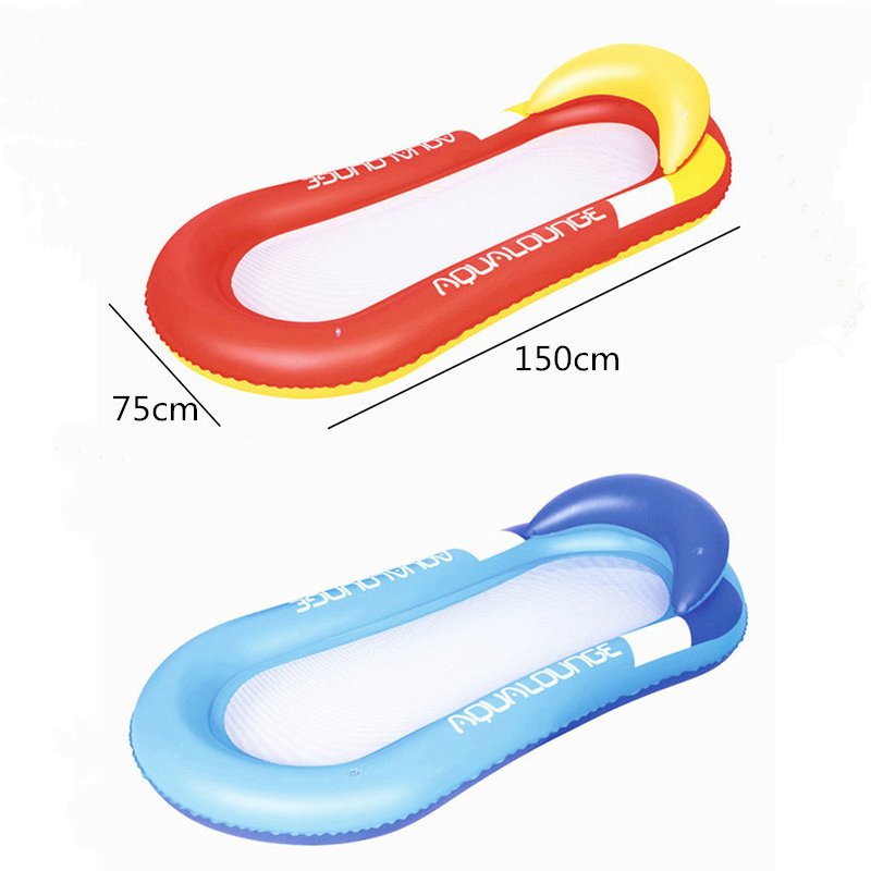 Inflatable Pool Lounge Chair Floating Air Mattress Swim Beach Float Water Sports Relaxation Bed - 3
